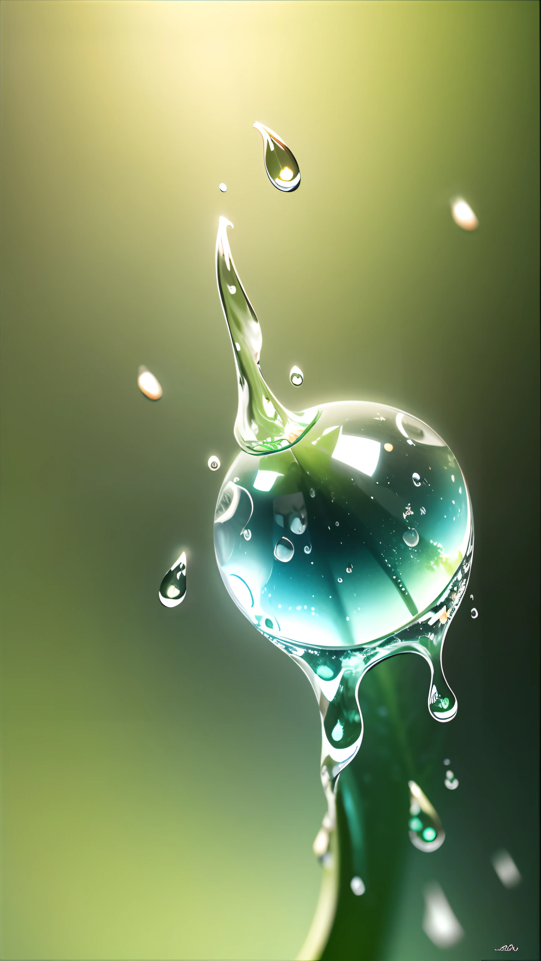 Some water drops falling from the leaves, macro photography, Ultra HD, close up, Practical