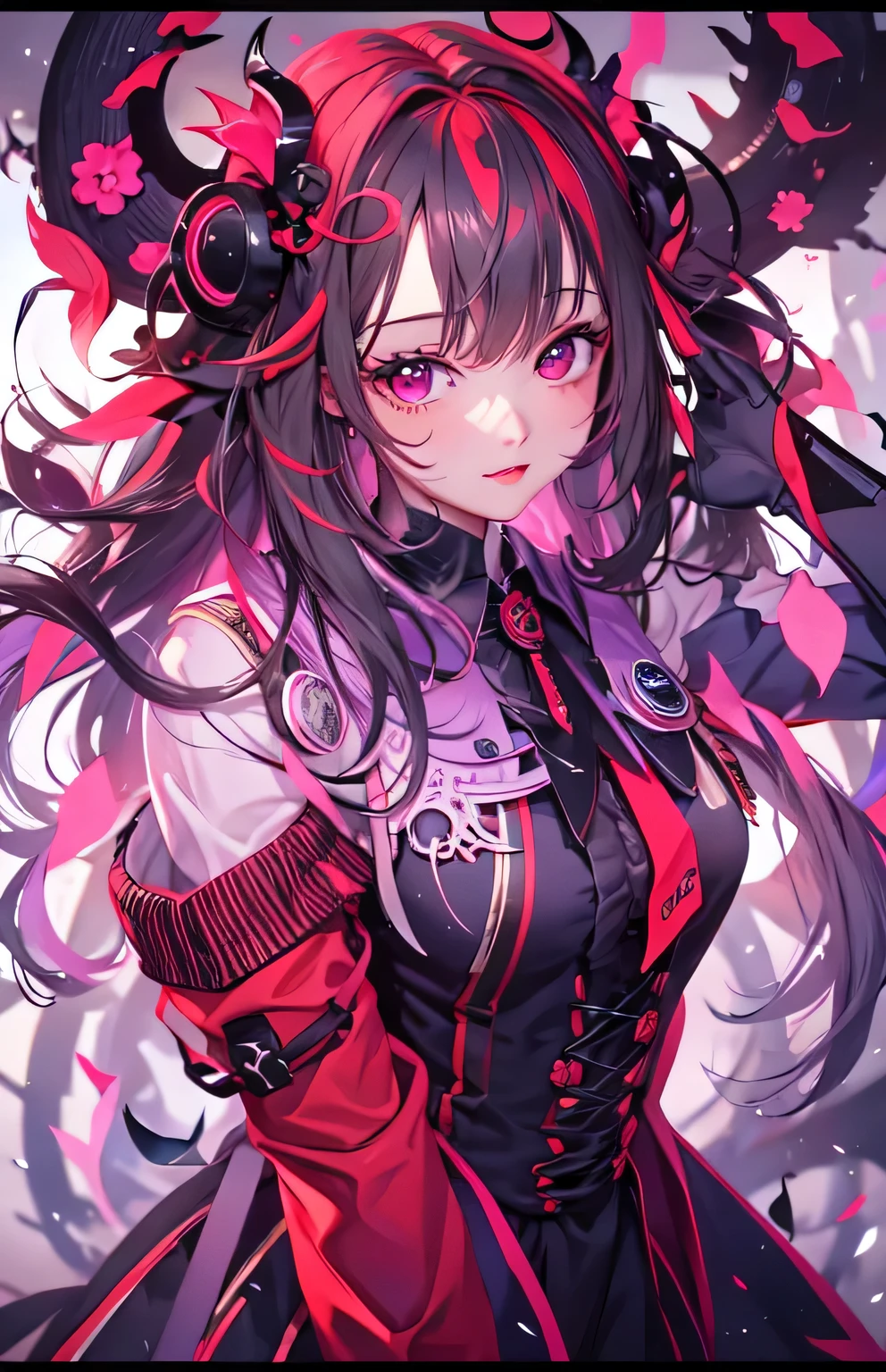 ((highest quality)), ((masterpiece)), (Get used to it), Perfect Face , beautiful girl , Devil ,
