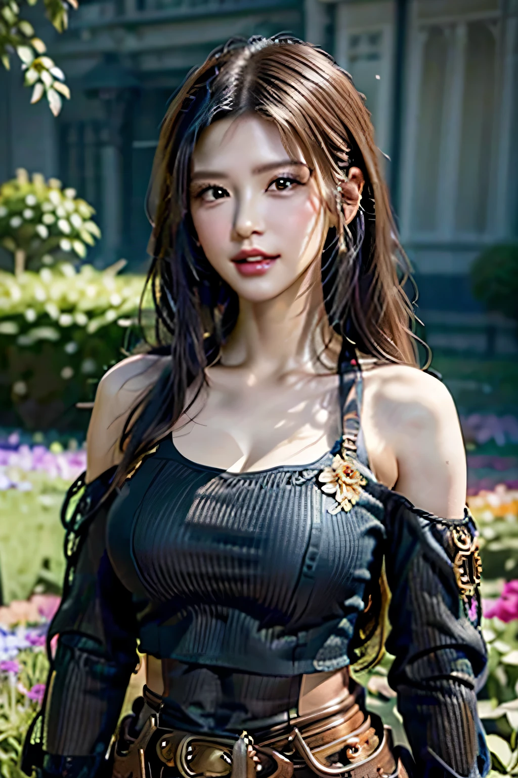 (((steampunk king:1.3))),(((A beautiful woman standing in the flower garden of an old Western castle:1.3))),Close-up,open the chest,Chest slip,Emphasize large breasts,Closed lips,Detailed clothing features,Detailed hair features,Detailed facial features,Looking at the camera,(Dynamic angles),(Dynamic Angle),(Dynamic and sexy pose),Cinematic Light,(Mastepiece,highest quality,Ultra-high resolution output images,Depth of written boundary,Intricate details,Make the subject three-dimensional with the contrast of light and shadow,) ,Digital illustration,Single-lens reflex camera, (Photorealistic:1.3),(8k quality,Anatomically correct facial structure,),(Sea Art 2.0 mode:1.3),(Image Mode Ultra HD,)