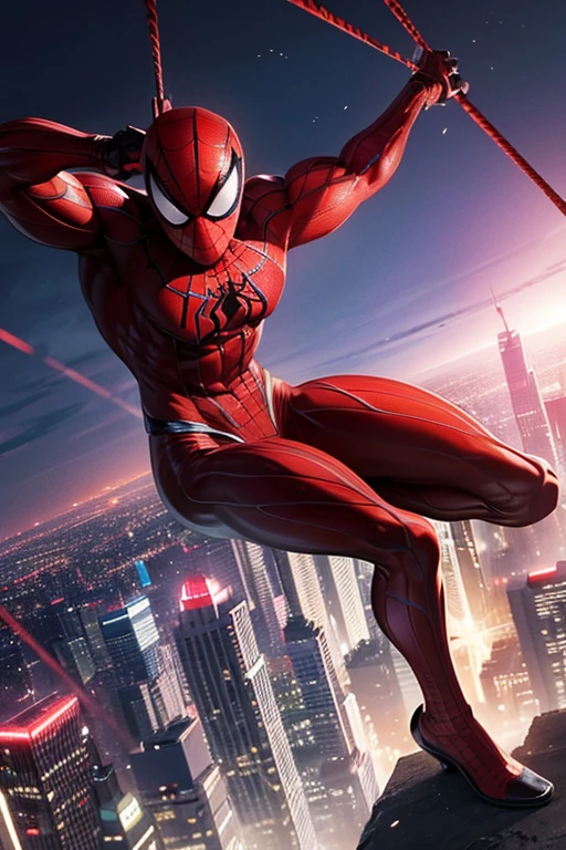 (highres:1.2),character,spiderman,1 year old ,walking,city at night,3D style,detailed suit,web-slinging,action-packed,urban landscape,breathtaking skyscrapers,futuristic buildings,vibrant neon lights,epic superhero poses,nighttime reflections,fluid and dynamic movements,powerful web-shooting,awe-inspiring acrobatics,cityscape,spiderweb intricacies,masterful digital art,impressive depth and dimension,hyper-realistic textures,dazzling visual effects,unforgettable cinematic experience,vivid colors,expressive facial expressions,intense emotions,heroic determination,slender figure,strong and muscular physique,graceful agility,believable physics,exhilarating web-swinging,amazing aerial stunts,adrenaline-pumping moments,strlenous web-slinging sequences,iconic spiderman pose,nail-biting battles against supervillains,heart-pounding chase scenes,urban atmosphere filled with excitement,sense of wonder and adventure,immersive and captivating storytelling.