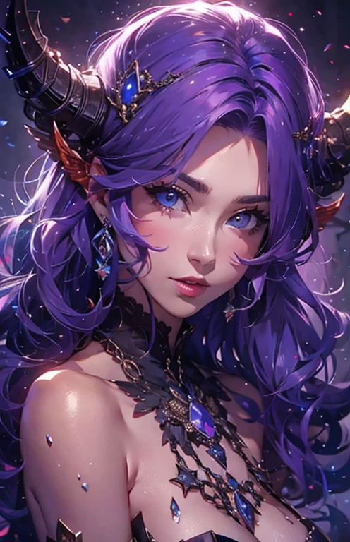 (erotic, seductive, lustful), (masterpiece, best quality), (intricate details), ultra detailed, beautiful and aesthetic, (photo), (1girl), cassiopeia, fellatio, lipstick, medium breast, ecstatic eyes, blushing, highly detailed, solo, nsfw, league of legends, monster girl, lamia, spirit blossom, purple hair, kimono, split tongue, oral sex, paizuri