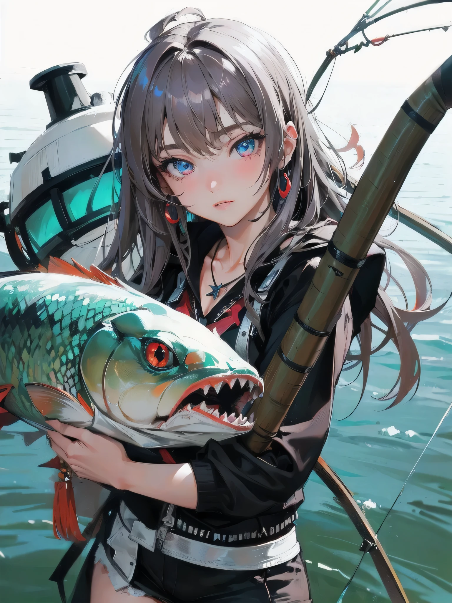 high quality,hd,16k,sharp line,1girl,fantasy,fem
ale demon,beautiful hair ,cute face, large breasts ,nice legs,,focus girl,detailed beautiful face,detailed clothes,beautiful eyes,sexy,dynamic angle