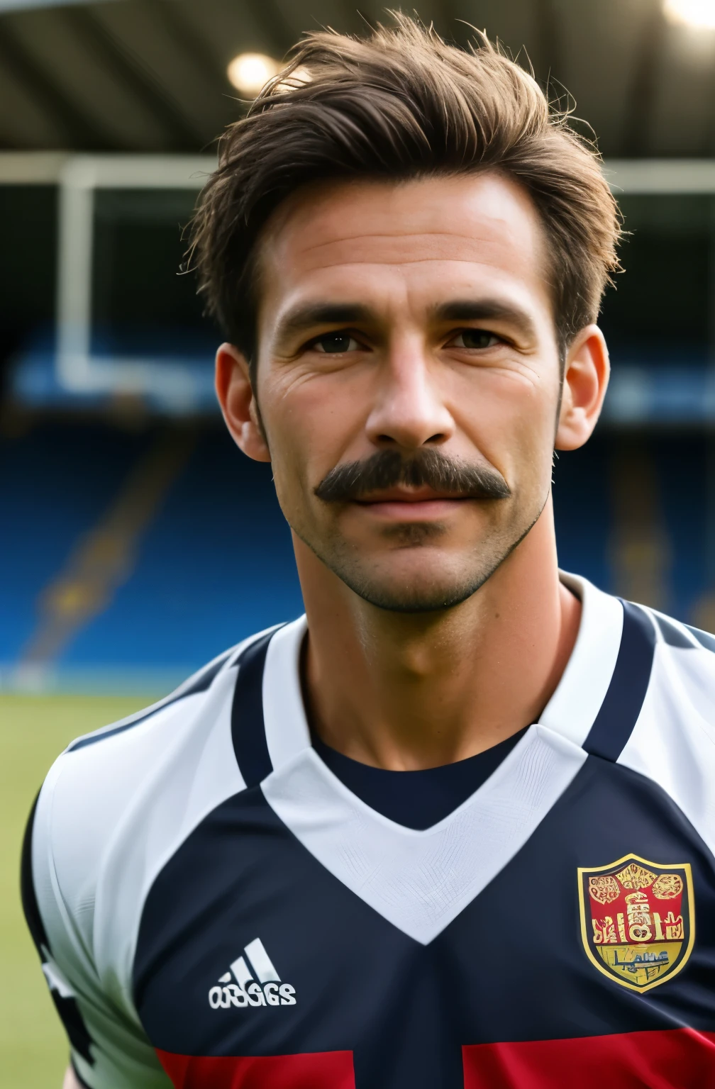 masterpiece, best quality, high resolution, closeup portrait, male focus, solo focus, A man, 50 years old, grey hair, soccer player, football player, grey silver hair, messy hairstyle, cute and seductive face, bare chest, body hair, facial hair, roman nose, very skinny body, hairy legs, cute, dimples, goatee and mustache, bold jawline , full body, sweaty, in the background an outdoor soccer football field,  view from below, amazing composition, front view, HDR, ultra quality, elegant, highly detailed, fully naked, beautiful penis, realisric male genitalia, male penis, penis, cock, dick, veiny dick, two men, two men hugging, passionate lovely hug, two men in love, two soccer players affectionate