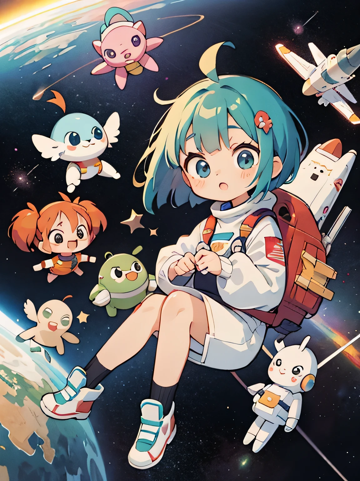 Some children,Jugando,En el espacio