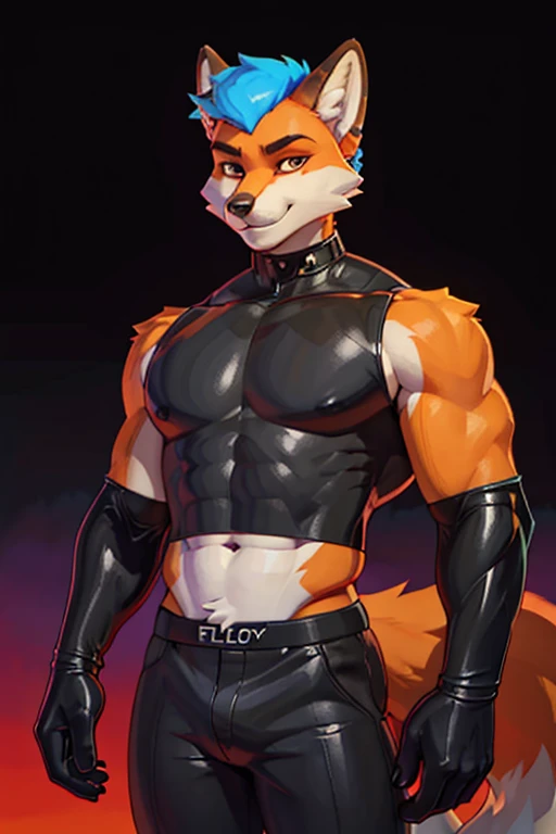 depth of fields, lighting perfect, light particles,(best quality), (masterpiece), (ultra - detailed, Sharp focus, light particles, inij,red fox male,opposite ageature temperament,eyes,green-eyed,hairy chest,Animal_Ear_vellus hair,Crossed waist with one hand, rays of sunshine,City,Mysterious smile, double penis, Naked,