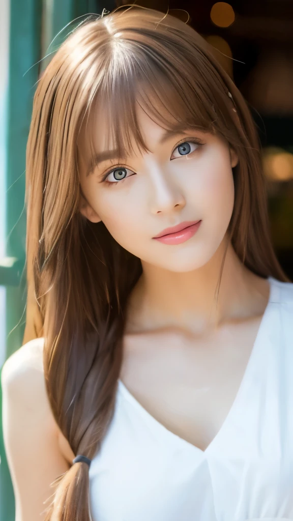 Best quality, 8k, ,Masterpiece :1.3)), facing viewer,((full body1.2)) ,pretty woman, wide shot ,1girl, , selfie , ,, Windmill , brown hair , bangs,ultra-detailed face, highly detailed lips, detailed eyes, double eyelid