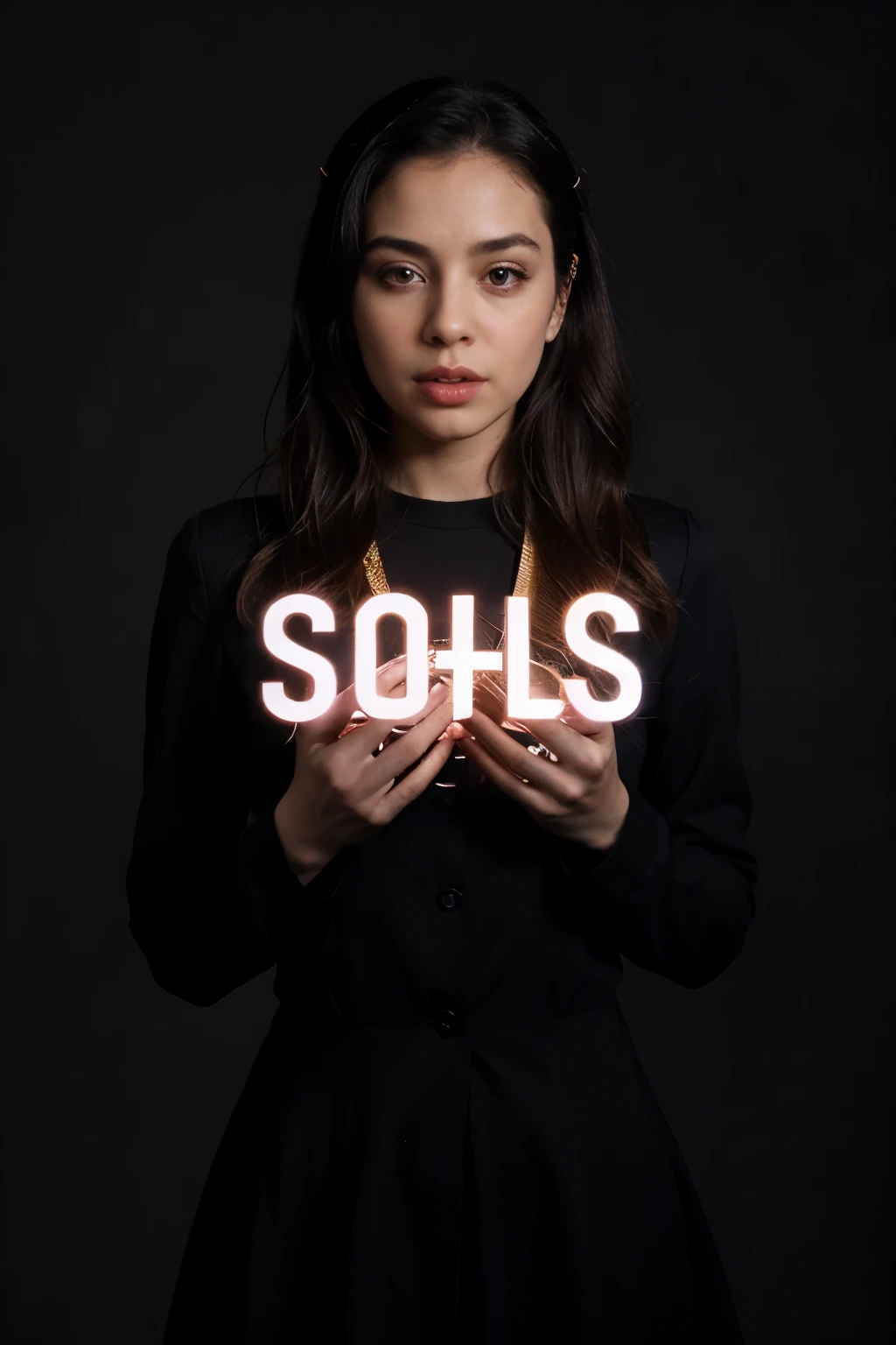 Prompt: a glowing and sparkly text overlay ' Dr. Faith Silas ' in the color purple, a flat black background, dynamic angle
