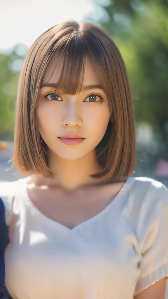 Best quality, 8k, ,Masterpiece :1.3)), facing viewer,((full body1.2)) ,pretty woman, wide shot ,1girl, , selfie , ,, Windmill , brown hair , bangs,ultra-detailed face, highly detailed lips, detailed eyes, double eyelid