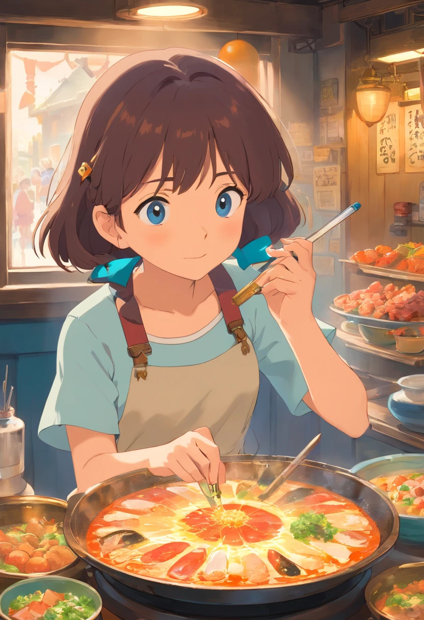 A week&#39;s work and rest data visualization poster，Color is colorful，Flat style girl illustration character，The screen has wake up，Have a meal，Look at your phone，Shopping
