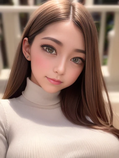 (Detailed skin:1.2),(Shiny skin:1.1),8k,highest quality, masterpiece, Ultra-high resolution,(Realistic:1.4), RAW Photos,(Soft saturation:1.3),(Fair skin:1.2),1 Japanese Idol,Improve,20 years, brown hair, Medium Hair, Asymmetrical Hair, Wavy Hair, Asymmetrical bangs
(Pretty face:1.4), (Big Breasts, Tight waist), Beautiful lighting, Small Head,
(High Waist Mini Pleated Skirt:1.2, Short turtleneck knit:1.2, korean fashion:1.2), (Belly button:1.2, Slim Abs), Highly detailed face, Highly detailed lips, Fine grain, double eyelid, smile, full body shot, Browsing Caution, Sharp focus: 1.2, Beautiful woman with perfect figure: 1.2、
