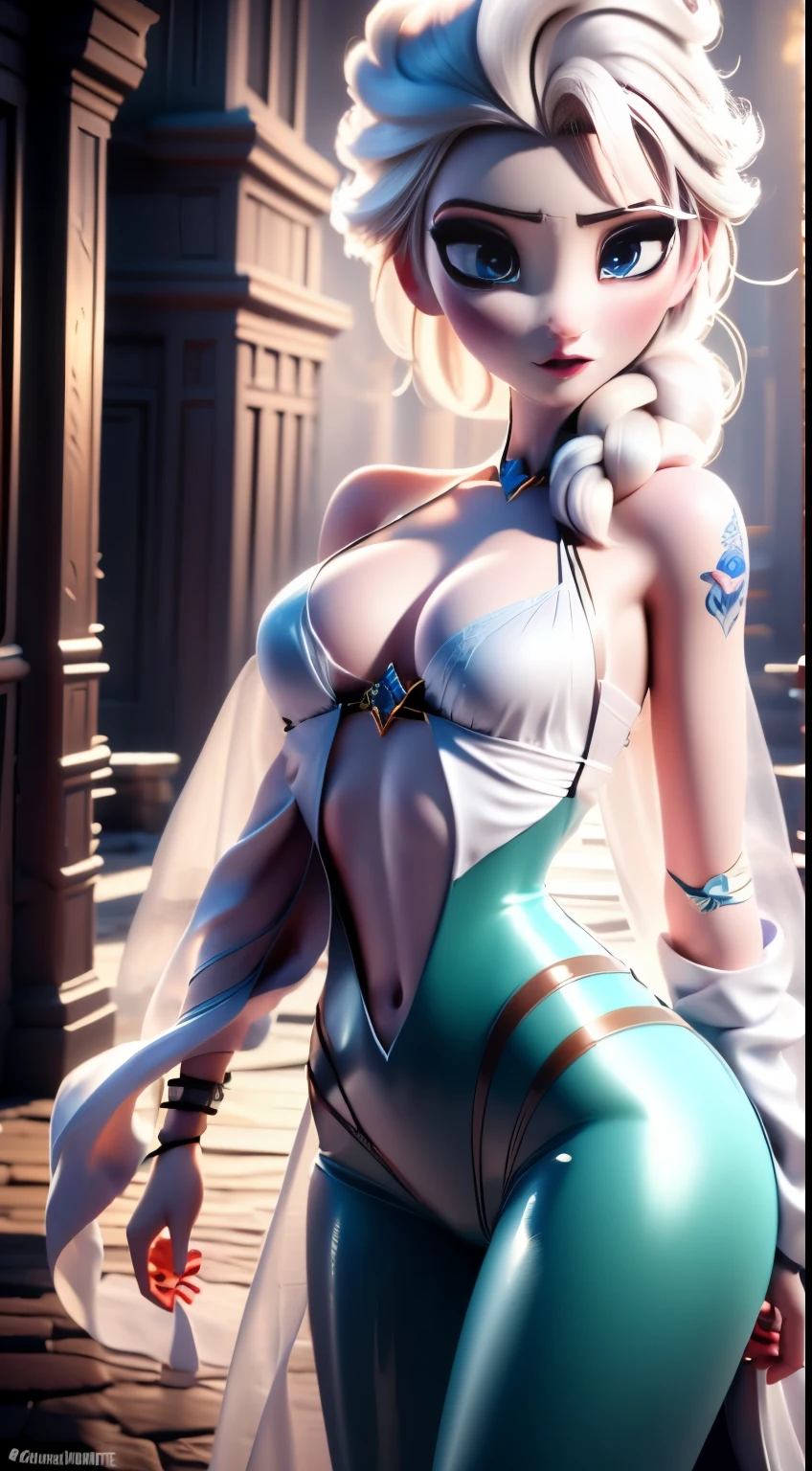 (elsa frozen-rose quartz SU mezclando modelos .) (ultra FUSION) Highly detailed CG unity 8k wallpaper, style shot, complex, high detail, dramatic, highest quality movie still image, very detailed, masterpiece, best quality, character design, Elsa, Elsa from Frozen,Pink Diamond fusion (( Dark style)), realistic ultra-detailed rendering style, natural light, sharp character design, (hard focus, 8k), (((natural skin texture))), 8k textures, soft cinematic lighting, adobe lightroom, dark room, hdr, Sophisticated, Elegant, Rich Detail, Sharp Focuilm Look) )), Soothing Tones, Detail Frenzy, Intricate Detail, Super Detail, Low Contrast, Soft Film Lighting, Dull Colors, Exposure Blending, HDR, Fade, 35mm, f/1.4, ISO64, f16, 25 sec.