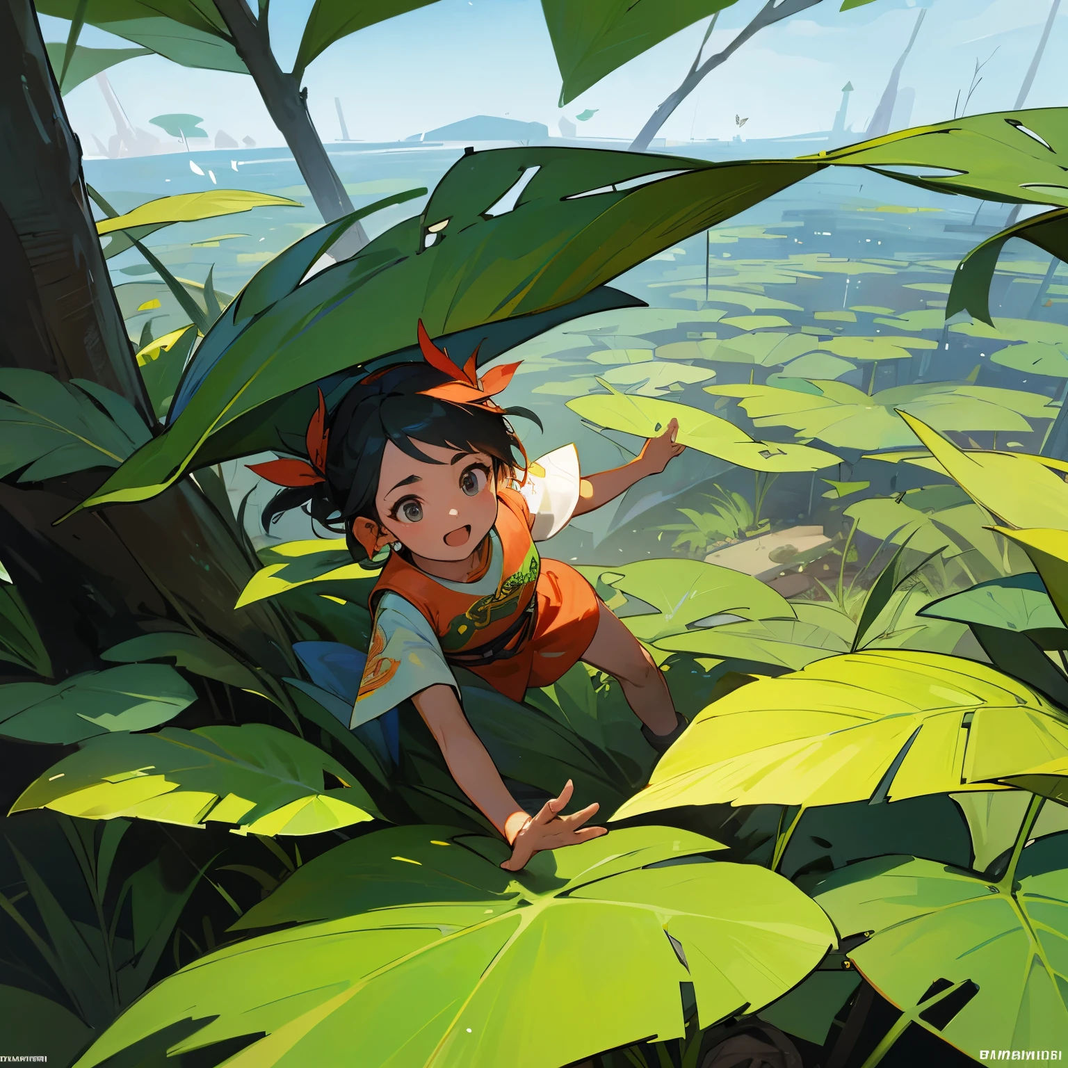 Gambar air di atas daun keladi