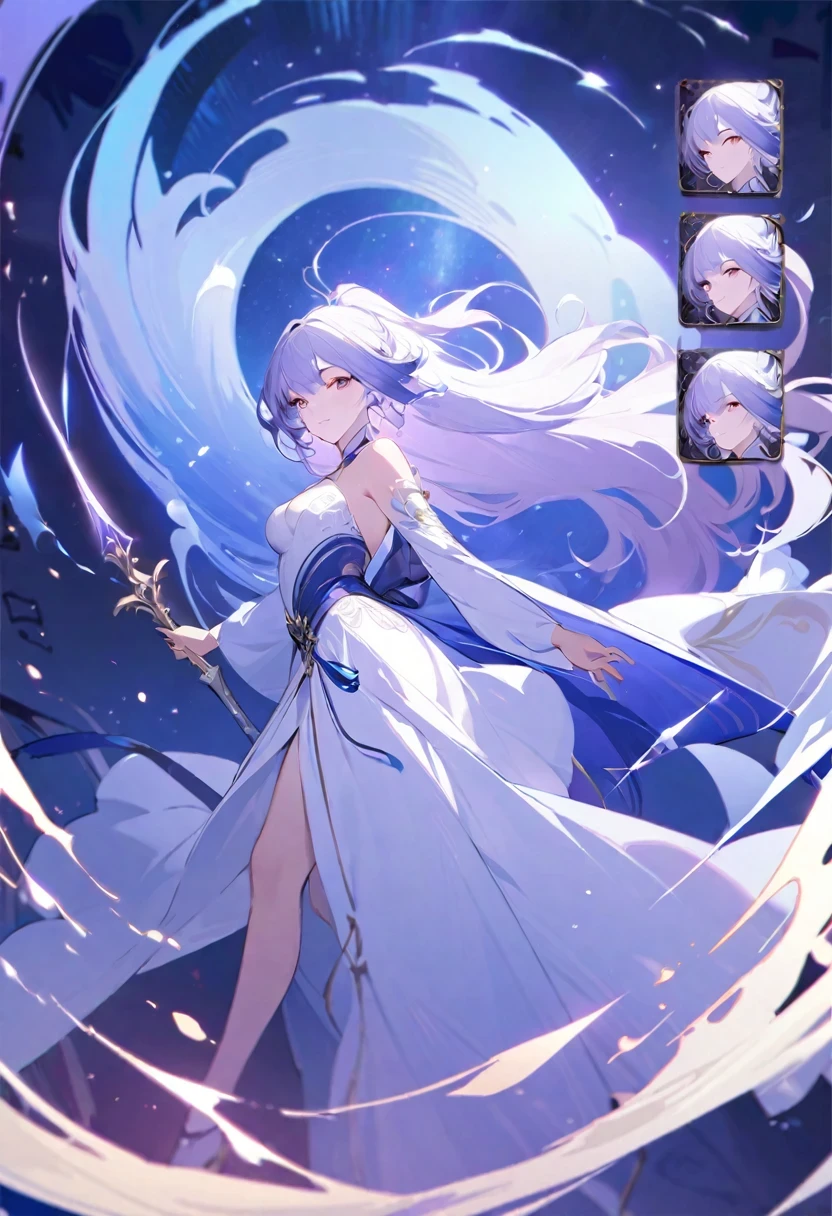 ((shylily/(Twich/))),(masterpiece:1.2),(best quality:1.2),, (1girl:1.3),a close up of a woman with a sword in a white dress, a character portrait by Yang J, trending on cgsociety, fantasy art, beautiful character painting, artwork in the style of guweiz, guweiz, white hanfu, flowing white robes, full body wuxia, epic exquisite character art, stunning character art, beautiful female assassin,more details,