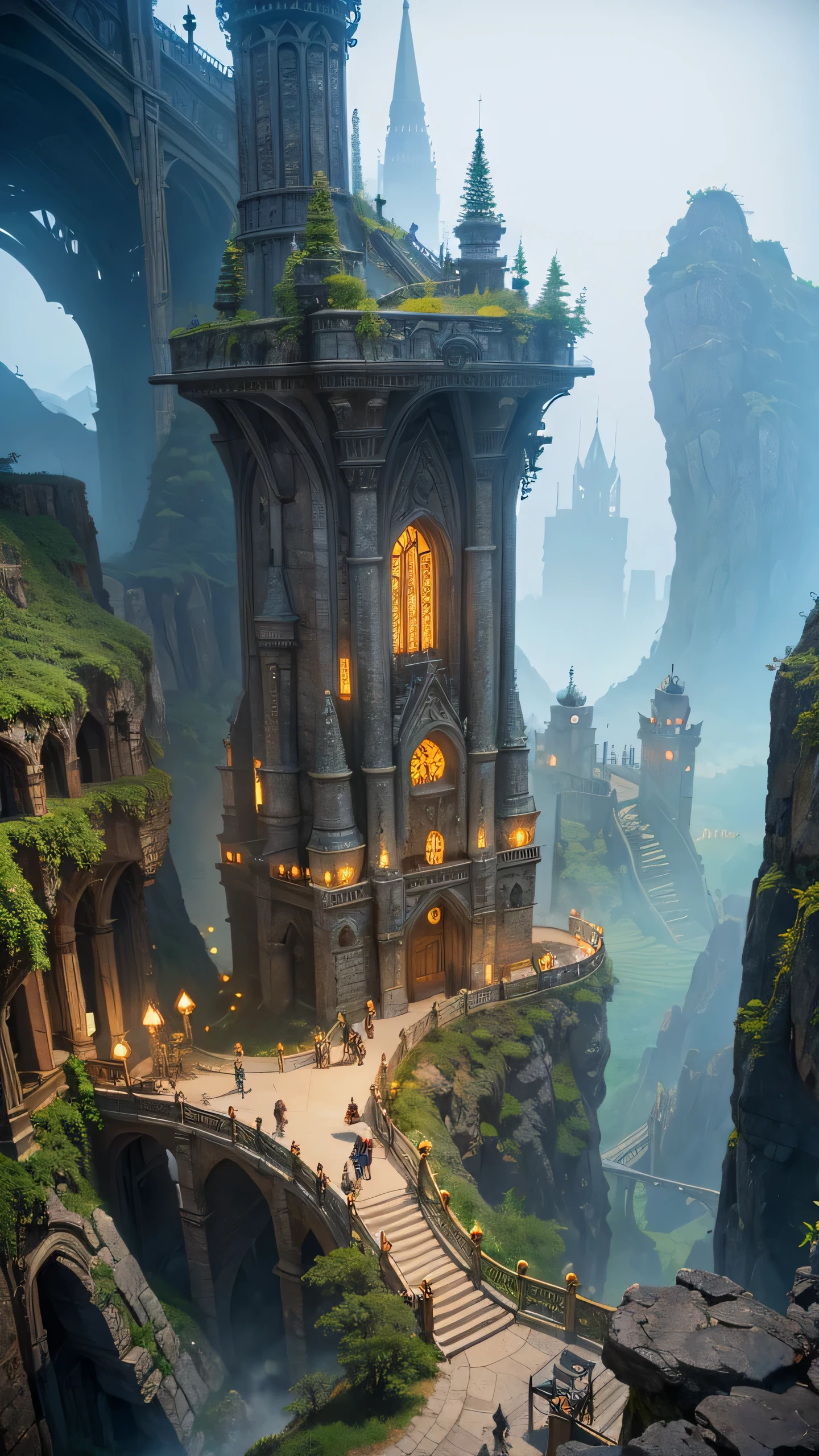 Highest quality,Fantasy,underground,City