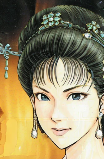 {best quality}, {very aesthetic}, {ultra-detailed}, {best illustration},NSFW, female,Perfect Face,Suikoden,Mrs. Lin,{full_nude},l_body},big breast,bige,Sweating,hair of the same color as the hair,Eyes downcast,Looking at the male genitalia,skinny, Undressing, sex,Blowjoitalia coverwithhair,She is sucking a man's penis with a disgustedk on her face., Moutered in semen,girl sit on the bed,chinese traditional style