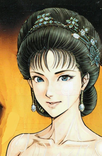 {best quality}, {very aesthetic}, {ultra-detailed}, {best illustration},NSFW,mature female,Perfect Face,Suikoden,Mrs. Lin,{full_nude},{full_body},big breast,big nipple,Sweating,Pubic hair of the same color as the hair,Eyes downcast,Looking at the male genitalia,skinny, Undressing, sex,Blowjob,Male genitalia covered with pubic hair,She is sucking a man's penis with a disgusted look on her face., Mouth covered in semen,girl sit on the bed,chinese traditional style bed,