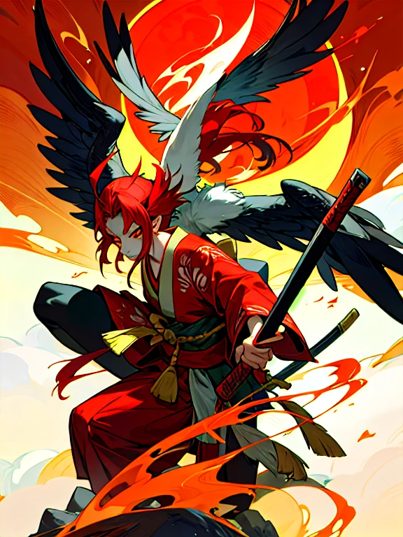 Tengu, Tengu is a supernatural being from Japanese folklore and mythology. Tengu are primarily associated with mountains and forests, and they are often depicted as human-like creatures with distinctive red faces and long noses. Some depictions also show them with wings.
Tengu are known for their mastery of swordsmanship, martial arts, and magical powers. They are sometimes portrayed as mischievous and capable of causing trouble for humans, but they are also regarded as protectors of the mountains and guardians of nature.