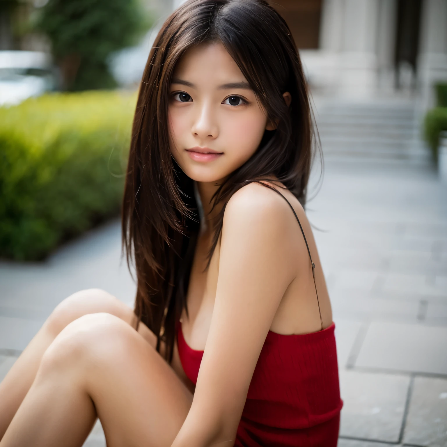 high resolution、High school girls、D Cup、Shaved、beautiful、Stylish、long hair、Completely naked、