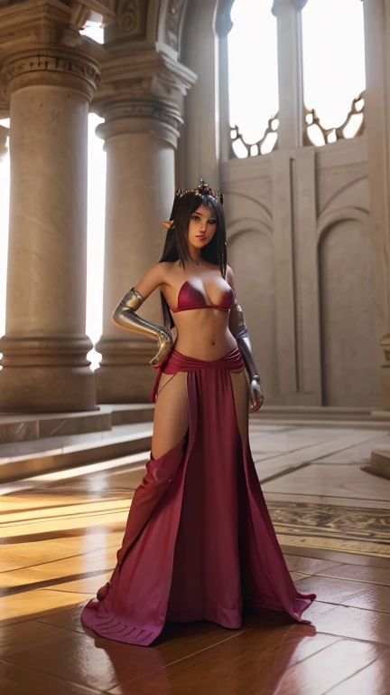 hermoso Alluring fantasy warrior, Piel desnuda, adornos,bikini de cota de malla, Armadura de bikini de cadena, Athletic and toned body, Forma elegante, Piel desnuda, at an ancient temple, apenas vestido, escote, hermoso Face, Sinister Gothic Theme, fantasy theme, Personaje Fiverr Dnd, renderizado de octanaje, arte digital, detalle extremo, 4k, ultra high definition, Pulido, hermoso, hiperdetallado, intrincado, Elaborar, meticuloso, fotorrealista, sharp focus, Oh!, character design, Motor irreal, 3d renderizado, volumetric lighting, reflexiones, Lustroso, Digital Illustration, Sensual Pose, pose sugerente, lascivo, tiro de cuerpo completo, anatomically correct 💖❤💕💋❣