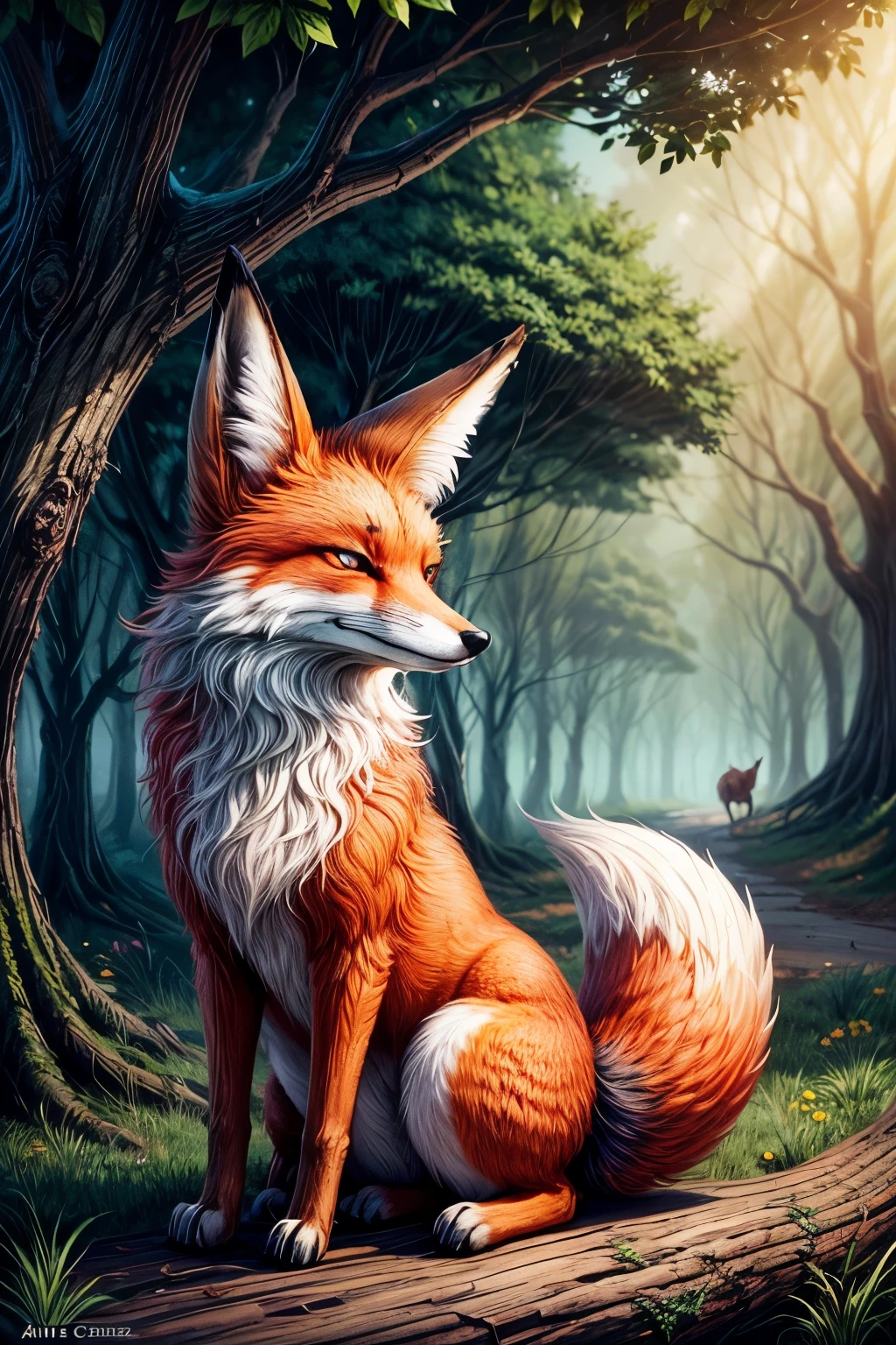 The fox and the wize tree help creatures, aiding creatures in need.