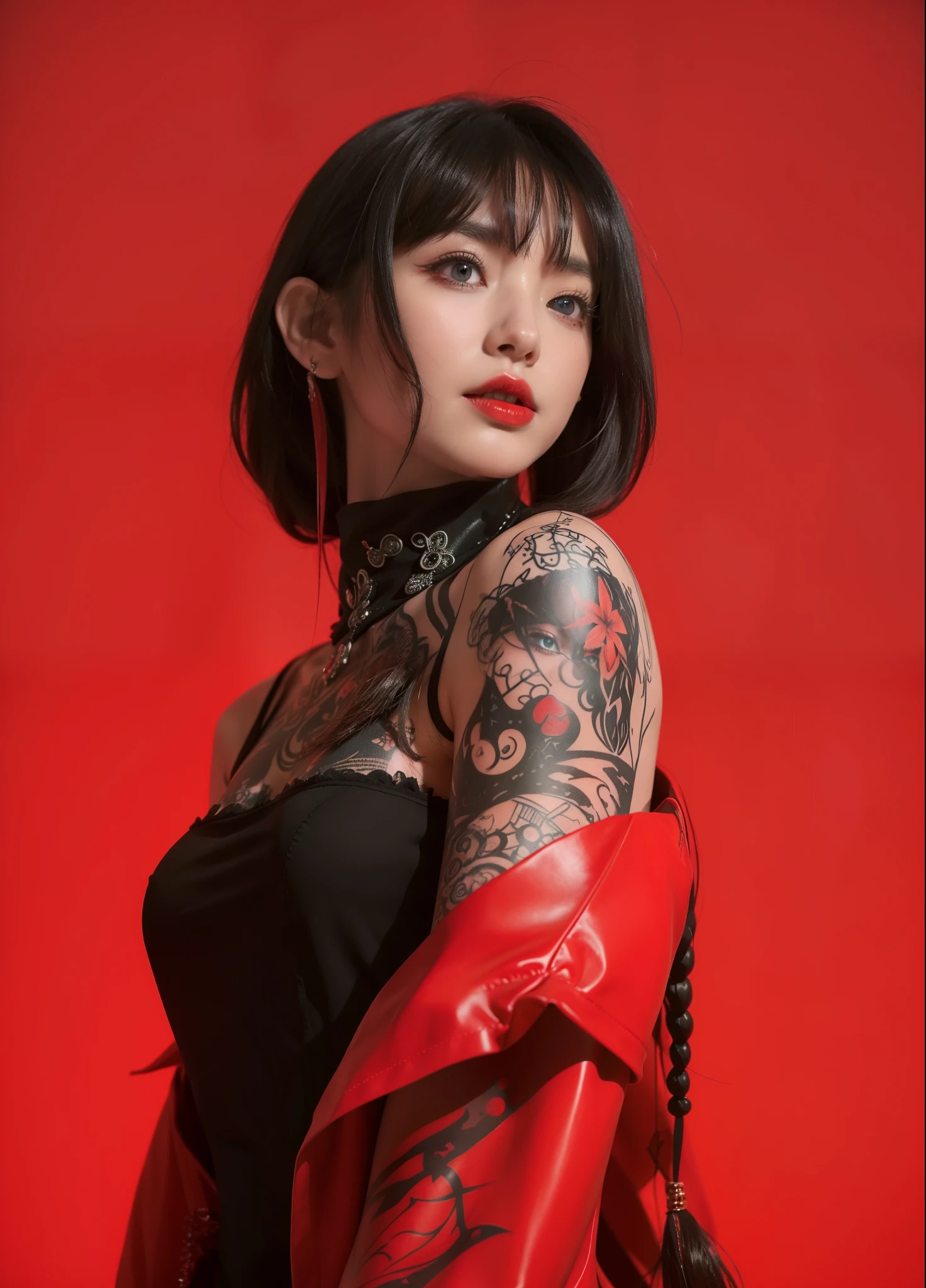 Detailed image quality,pandora witch,wing, Succubus Theme,堕落Angel,Excellent,scary,Secret Terror,Tentacles,With eyes,Uncanny Valley Effect,Blood Moon,skeleton,vampire,Hellfire,Dark Queen,Angel,magician magic witch,Angel,eyes are blue(Pupils as deep as the starry sky),Gorgeous tattoo designs all over the body,tattoo queen,gorgeous clothes(Rich in details),