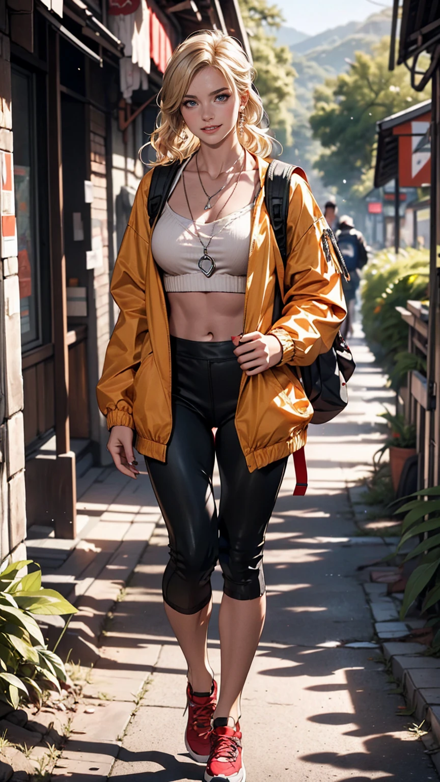 1990s , 1 dynamic female, 90s streetstyle hiphop fashion, baggy thick edgy loose clothing, Melbourne shuffle jumping shuffling footwork , expressive pose, zen japanese torii environment, , cinematic lighting,, extremely detailed, photorealistic, 8k, film grain, dynamic composition, high quality, masterpiece