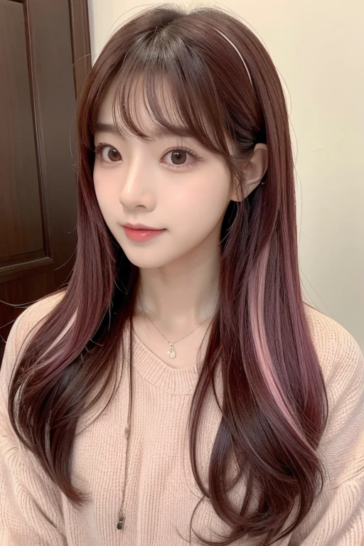 Korean Idol Style, Long Hair, Pink Hair