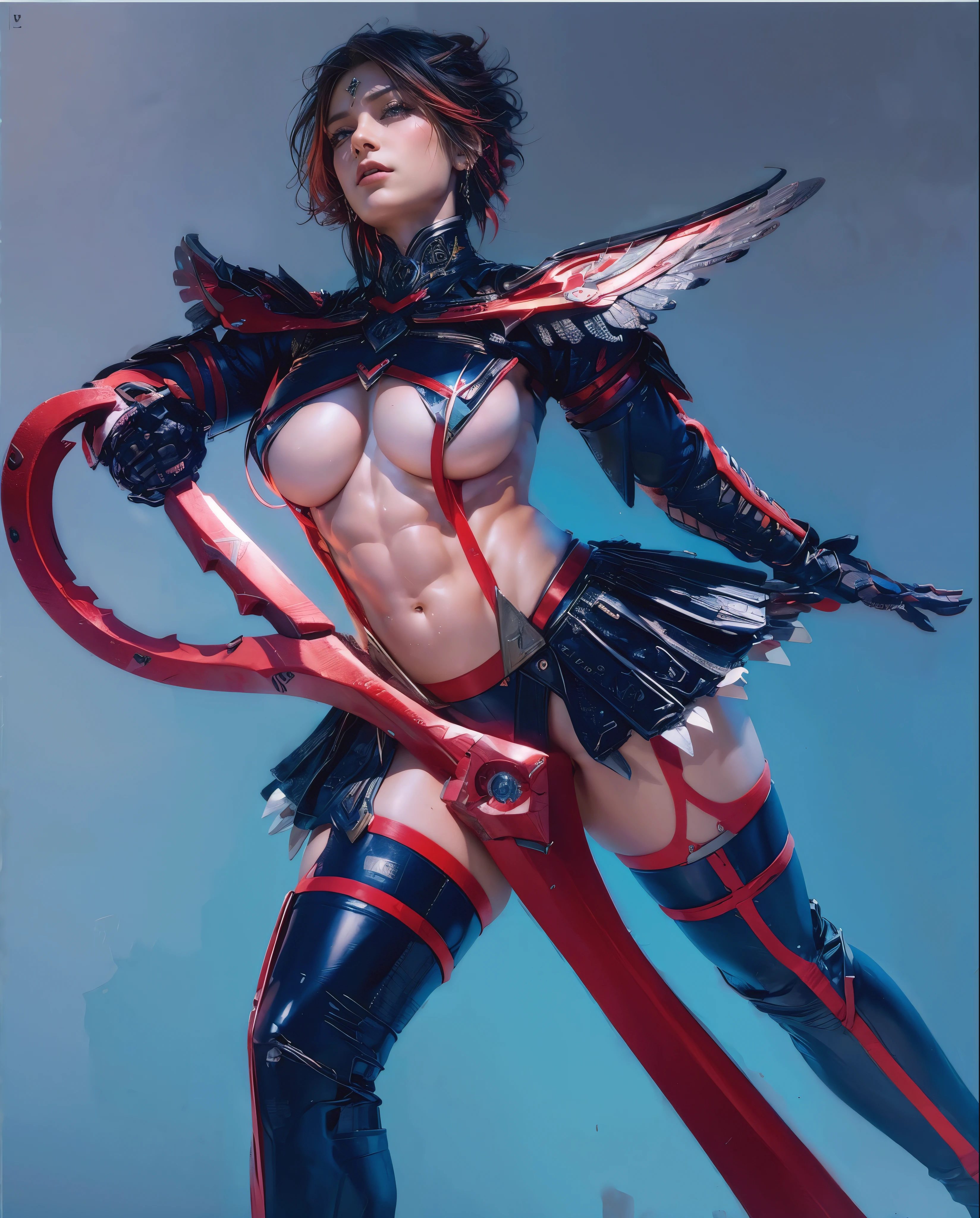 Asgard,Valkyrie,Senhora Cavaleiro,Anatomia correta,epic fantasy digital art,obra-prima,8k,high definition resolution,desenho detalhado,Qulidade Superior,, Epic composition, muscular body, tattoo on the muscular abdomen