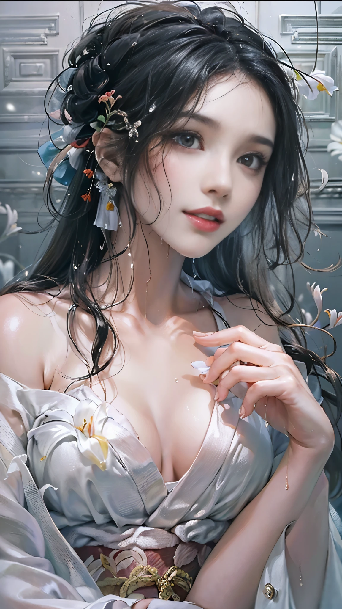 (Best Quality), ((Masterpiece), (Details: 1.4), 3D, HDR (High Dynamic Range), Ray Tracing, NVIDIA RTX, Super Resolution, Unreal 5, Subsurface tering, PBR Textures, Post Processing, Anisotropic Filtering, Depth of Field, Maximum Acutance and Acutance, Multilayer Textures, Albedo and Highlight Maps, Surface Shading, Accurate Simulation of Light-Material Inteerfect Proportions, Octane Rendering, Bicolor Light, Large Aperture, Low ISO, White Balance, Rule of Thirds, 8K RAW, Pink puffiness, NSFWpop idol), ((five girls licking each other's breasts)), (crowd w), hands touching breasts, kneeling, postureed, seductive, sexy, poor, , movie, tears, teards, (torn clothes: 1.9), (transparent wet clothes: 1.8), (see-through parts: 1.8), charming leg temptation, bare shoulders, real rain, wet hair,.. Wet transparent pajamas, wet torn panties, breasts coming out, sweaty lushing, face:1.4), (cum in tits:1.8), (cum in ass:1, (on stage), (he'st), (pas half off)