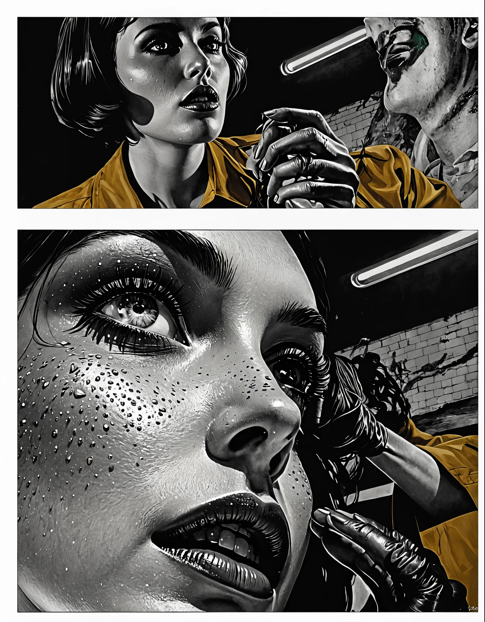 
Fecha: 08-Sep-15	« Anterior | Next » in Erotic Fantasies Abducted by aliens (2)

Arcadia(arcadia_relatos@hotmail.com)
Accesos: 18.489 Average rating: Average Rating: 8.40 (10 Valoraciones)
Tiempo estimado de lectura: [ 34 min. ]	
 - 	 + 				

The sinister outcome of Carmen&#39;s kidnapping by alien beings continues.	Version para imprimir
Abducida por extraterrestres (2)

Carmen slowly opened her eyes to see, pesada y fatigosa, an amalgamation of strange and tangled plant formations never before seen by a human being. Enormes y tropicales flores, de colores chillones, They hung from green and magenta lianas crowned by pistils overflowing with grains of pollen as large as each of them as her delicate and white female fist..

The ground was slightly damp and tiny grains of sand and thin, fine leaves clung to its soft surface., impoluta y delicada piel. Poco a poco, he was waking up from the sexual nightmare he thought he had had. Her throat felt dry and narrow in clear need to alleviate the thirst that was overwhelming her.. He touched his face, rubbing your eyes, trying to dispel the deep drowsiness of her young eyelids and sat up slightly on the sand where she was lying..

Removing the debris that adhered to him with the palms of his hands, he felt the hypersensitivity that his skin transmitted through each and every one of its pores.. He realized how, curiosamente, Her breasts had gained in volume and how the areolas and nipples that topped them remained at a hardness and size that made one suspect that shortly before they had been the object of the most libidinous and systematic attention.. Quickly he directed both hands towards those heavy globes into which his disdainful nothingness had become..PORTADA DE LUJO PARA UN LIBRO, cinematographic, 8k , ESTILO SANDMAN NEIL GAIMAN la prostituta del burdel y el poeta (La mejor calidad, Altas Resoluciones, realista:1.37), ultra detallado,