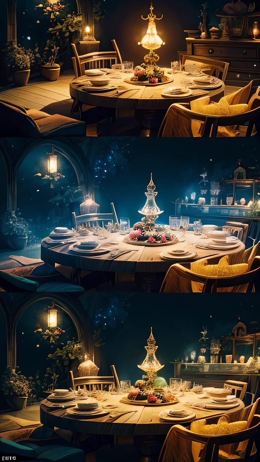 Masterpiece: A mesmerizing Wizard Tea  scene, where intricately designed magical elements enthusiastically collide, presenting a rich and colorful tableau of wonder.

Best quality: Experience the visual indulgence of a stunningly beautiful Wizard Tea , boasting the highest level of detail, vibrant colors, and unmatched textures - a captivating journey into a world where magic comes alive.

Wizard Tea Party: A whimsical gathering of enchanting beings, gathered around a round table adorned with luscious fruits, enchanted pastries, and spellbinding tea sets. A sense of happiness and energy permeates the air as the witches engage