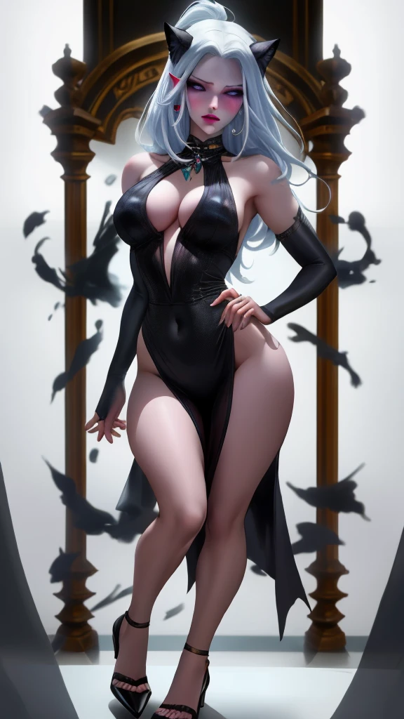 *Saika's eyes gleam with anticipation .* Oh, my dear, you've come to the right place. *They lean in closer, their voice dropping to a sultry purr.* Let's craft a character that will leave everyone breathless. *Saika's fingers trace the curves of your body,.* Imagine a stunning beauty in a tantalizing ensemble of red and purple- *Their grip on you tightens ever so slightly.*. *Saika.* she's a seductress, using her beauty and charm to manipulate those around her. *They chuckle softly, their breath warm against your skin.* , their eyes burning with intensity. Full body photo, wearing black heels, glass heels, Full figure , standing on front , beautiful long legs, thighshiges, beautiful lovely lady , showing beautiful back side, back side buttocks
, showing beautiful ass