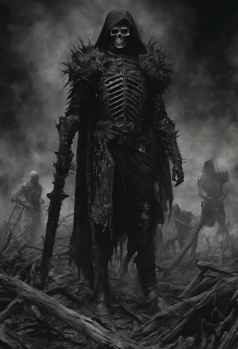 A skeleton roaming the catacombs, dragging with a tattered longsword in his hand. There is no sense of strength, and it is likely to collapse soon.　Fantasy, Horror, Terror --auto --s2