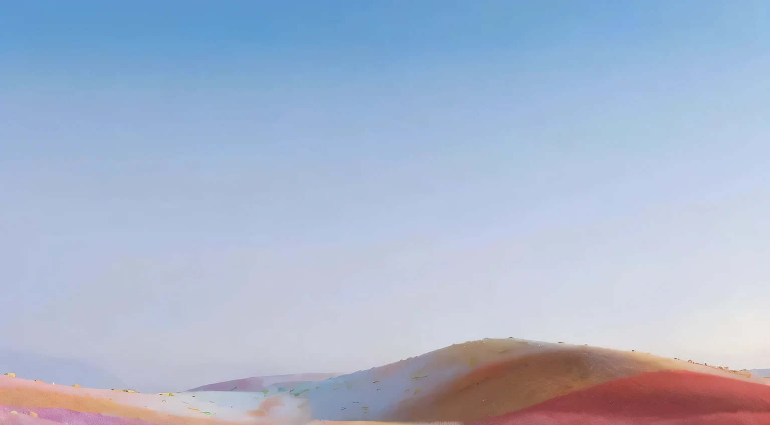A man riding a horse in the desert,Sky in the background, color field painting. 8k, Surreal dream landscape, in Surreal dream landscape, hills, Blurred dream illustration, Detailed scenery —width 672, Dreamlike scenery, flowing hills, Blurred dreamy illustration, Inspired by Artie Guerin, Pink Landscape, hills in the background