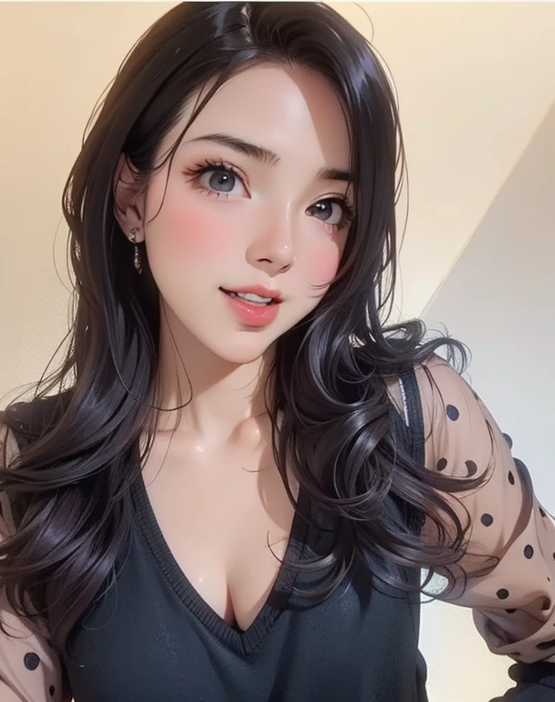 girl, Sweat, vapor, Mid-chest, shy, Fine hand, Watching the audience, Cute Smile