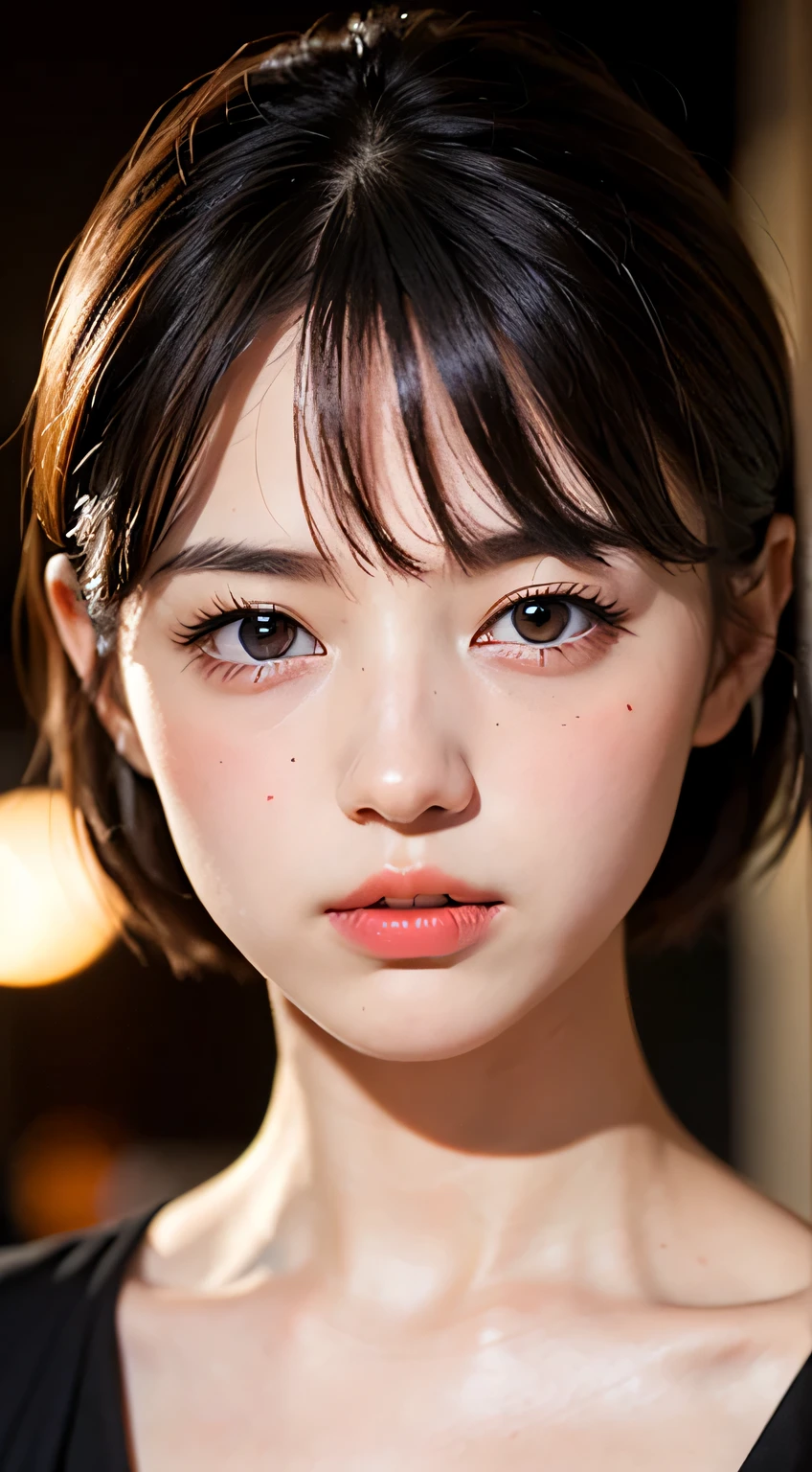 (Valencia:1.5), close, masterpiece, highest quality, RAW Photos, Realistic, face, Incredibly absurd, beautiful girl, cute, short hair, Depth of written boundary, High resolution, Very detailedな, In detail, Very detailed, Very detailed eyes and face, Sharp pupils, Realistic students, Sharp focus, Cinema Lighting