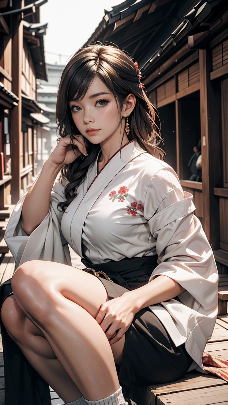(NSFW), 1womanl, Solo, 24 year old, 7headed body, (cute  face), (Ideal ratio body proportions), traditional Japanese room, ((Lie down on the futon)), (((Bathrobe on top of naked))), Wet, Clothes are see-through, Smiling smile, long , de pele branca, small tits, A slender, Dark hair, short-hair, beauty legs, Small buttocks, Skinny Legs, surrealism, Cinematic lighting, depth of fields, One-person viewpoint, F/1.8, 135 mm, nffsw, masutepiece, ccurate, Anatomically correct, Textured skin, Super Detail, high details, High quality, awardwinning, Best Quality, hight resolution, 8K
