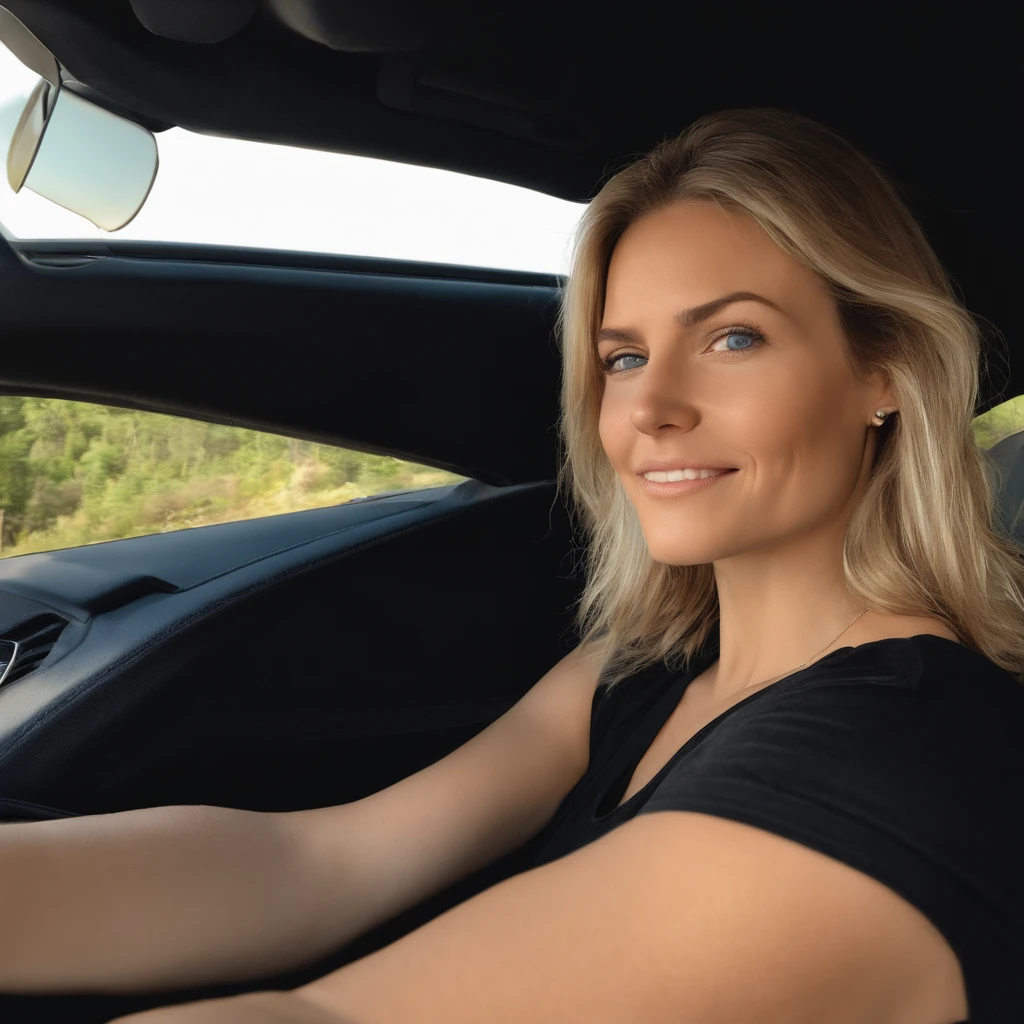 1️⃣ selfie of woman in car, shoulder length blonde with brown highlights and grey eyes wearing black tank top --ar 1:2
2️⃣ selfie of woman in car, shoulder length blonde with brown highlights and blue eyes wearing black tank top --ar 1:2
3️⃣ selfie of an ugly woman in her car, bad photo taken with phone camera, she has shoulder length hair and some blonde highlights, dark brown eyes, wearing black tank top, she is not smiling, shot from the front, low angle --ar 1:2
selfie of an ugly woman in her car, dark blonde hair with highlights and blue eyes, wearing black tank top, 25 years old, photorealistic --ar 1:2