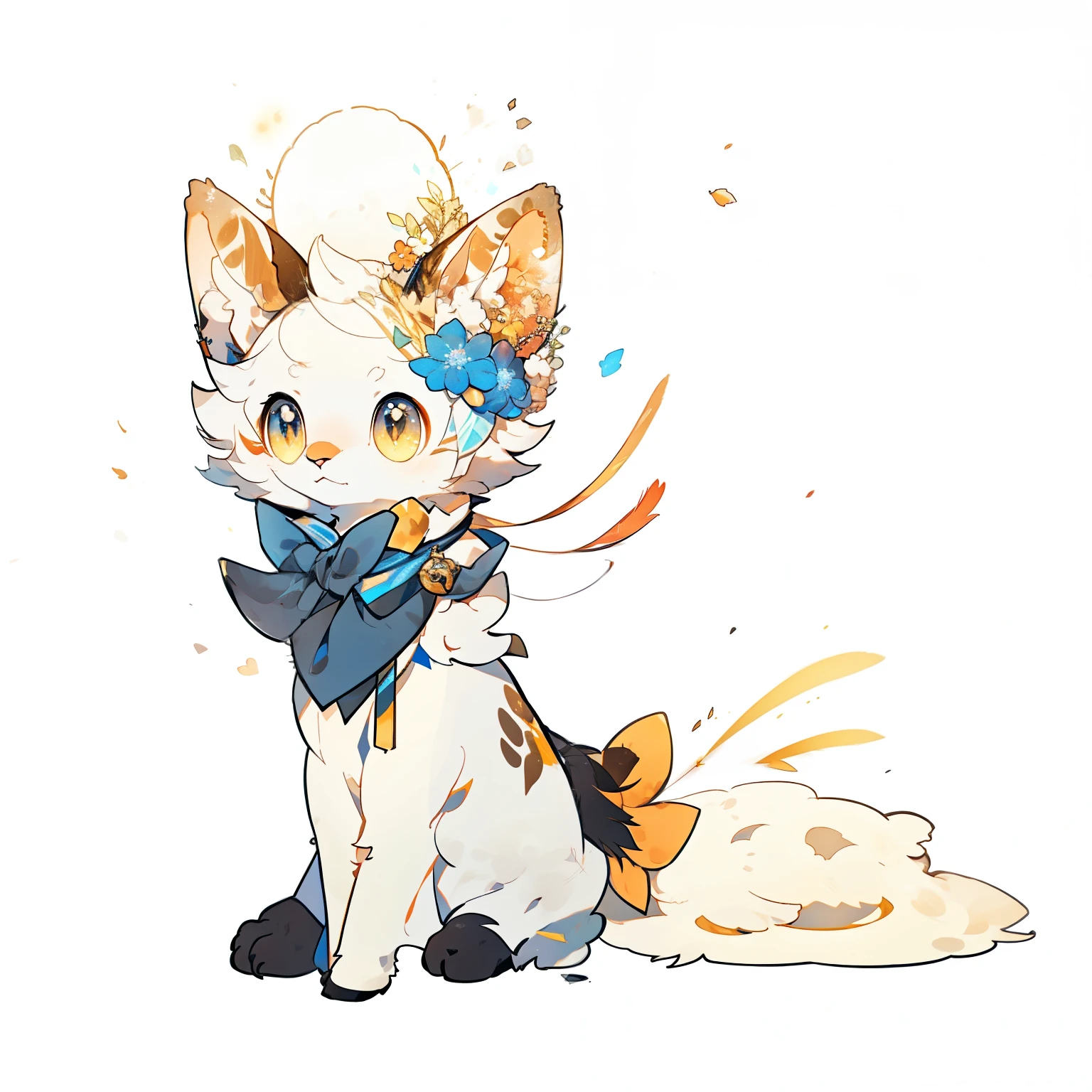 ra de tailed fur, (whole body:1.1), Perfect lighting, Light Particles, (masterpiece), (Ultra de Obaed), Sharp focus, Light Particles,Solitary, hairy, Animal ear hair,sheep,(Lovely:1.0),(Fluffy:1),Heart in the eyes,high quality,flower