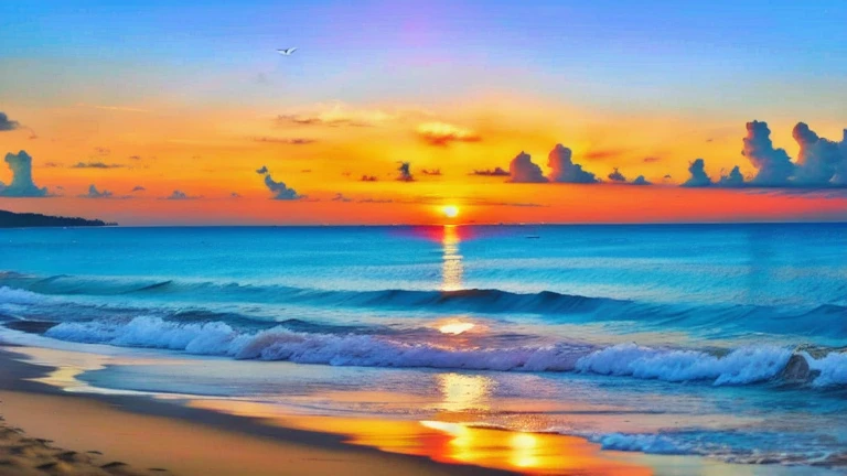 beach at sunset