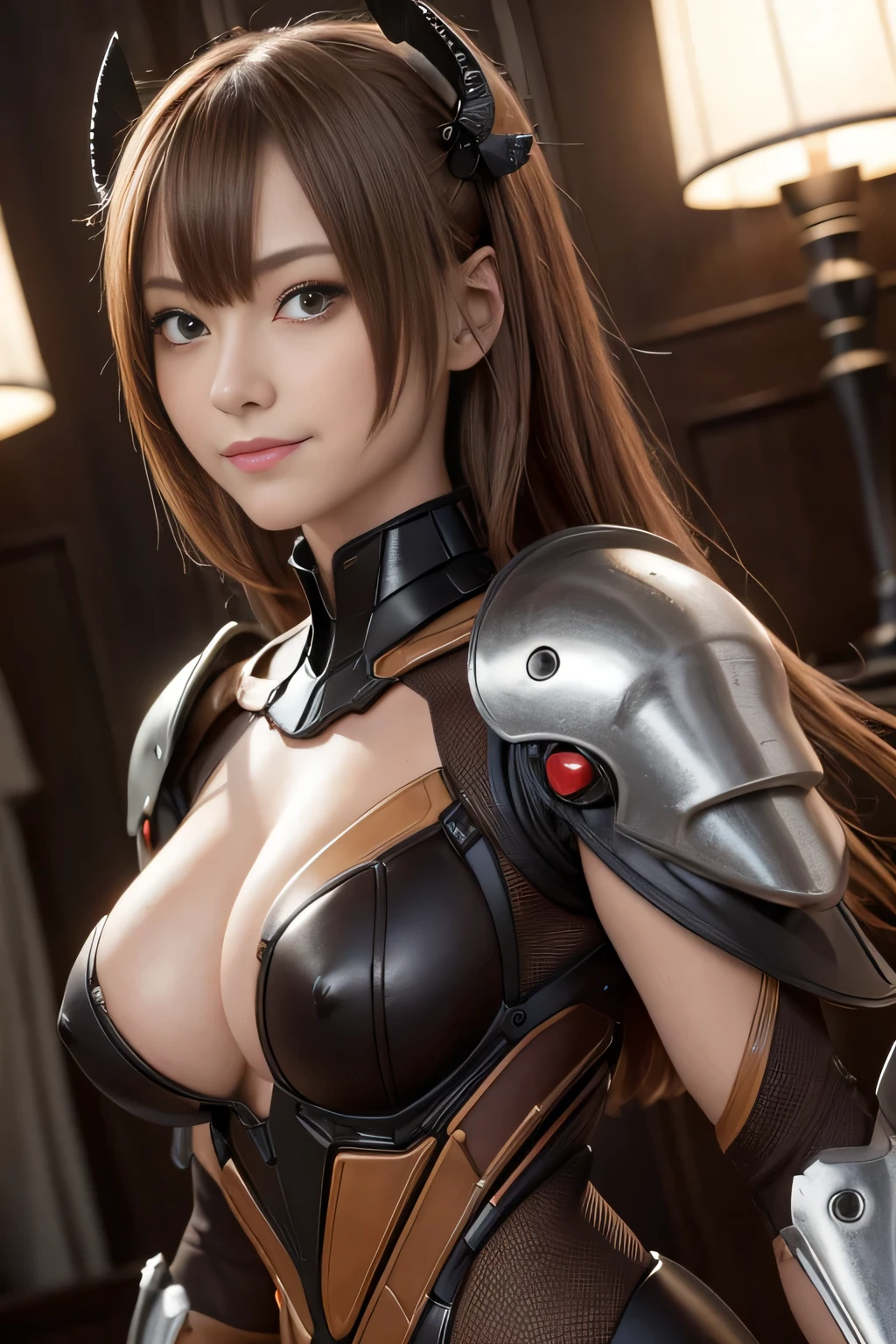 (high resolution,masterpiece,best quality,extremely detailed CG, anime, official art:1.4), realistic, photo, amazing fine details, all intricate, gloss and shiny,awesome many layers, 8k wall paper, 3d, sketch, kawaii, illustration,( solo:1.4), perfect female proportion,villainess, (fusion of dark brown cockroach and lady:1.4), (brown cockroach form lady:1.2), (brown cockroach lady:1.2), (fusion:1.2), (solo:1.4), (evil smile:1.2), muscular, abs, (cockroach brown exoskeleton bio insect suit:1.4), (cockroach brown exoskeleton bio insect armor:1.2), (brown transparency cockroach wing:1.4), (brown cockroach antennae:1.3),