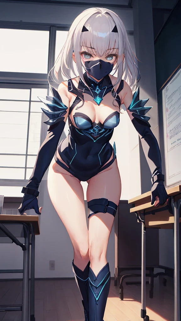 (whole body),Explain the whole,Browsing Caution,最high quality,High resolution, Very detailed,Game CG,Dutch Angle,緻密でBeautiful Eyes,beautiful girl,Chest Focus,(Captivating smile), (Spread your legs), (Lift your legs), leotard，armor, 装甲dress, Black dress, 黒いgloves, Blue Armor, Blue dress, breastplate, dress, drop down, gloves, mask, Shoulder rest, 短いdress, shoulder armor,Thigh-high boots，((Very detailedな背景)), (((Cowboy Shot,Dynamic Angle)))，1 girl,,(Shiny skin:1.3),(beautifully濃厚な肌),(Thinning hair), masterpiece, high quality, High resolution, Confused,(beautifully、aesthetic:1.2), Beautiful Hands, (4K), 8k, Perfect balance,(Highly detailed CG Unity 8k wallpaper), Perfect hands, Embarrassing, blush, Light_vestige,Intricate details,Written boundary depth, extremely delicate and 美しい,Professional photography, Bokeh, High resolution, Sharp details, 最high quality, Thick thighs,Beautiful Eyes, Beautiful background, beautifully緻密なボディ,Fine grain,classroom,Table Sex,Groin friction,Masturbation,A puddle of pussy juice,From below,Moaning,Open your mouth,arm_support,(Leaning forward:1.5),
