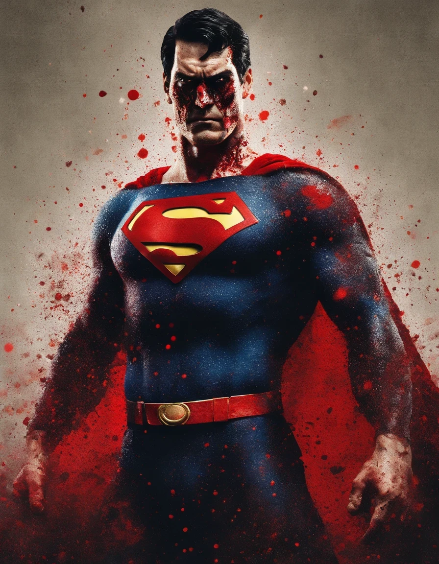 a close up of a superman with a bloody face and red eyes, with glowing red eyes, with red glowing eyes, red glowing eyes, portrait demon half human, red eyes glowing, glowing red eyes, cyborg zombie, scary look, portrait of a zombie, with red eyes, zombie with white eyes, evil zombie, red - eyed, red-eyed