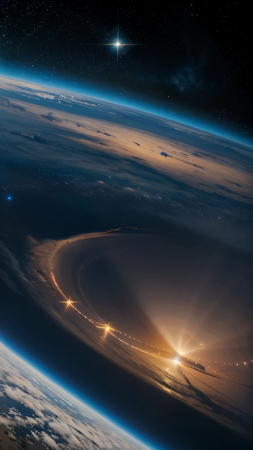 ridiculous resolution, high resolution, (masterpiece:1.4), Ultra Detailed, Star, Look from above, space, floating, - At 6 o&#39;clock