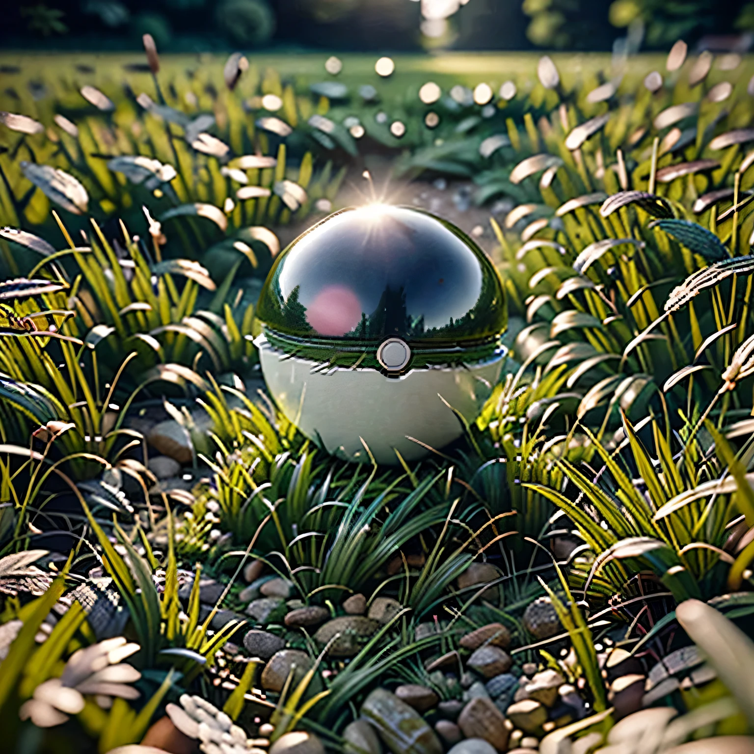 (illustration, best quality, masterpiece, official art:1.1), Love Ball, grass floor