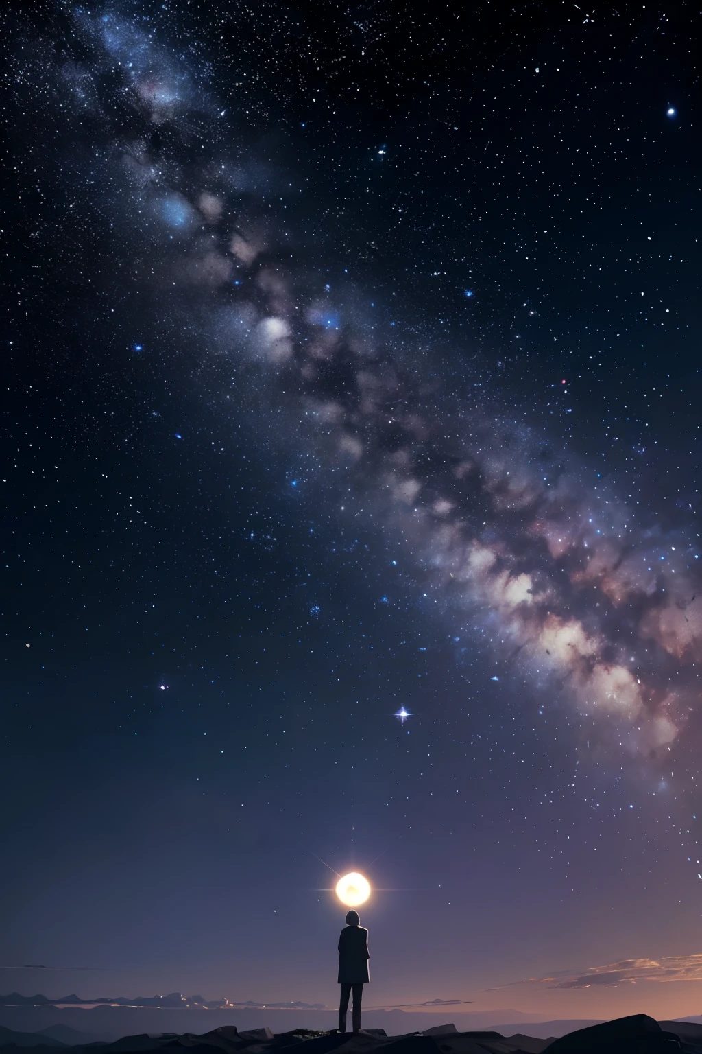 In the tranquil expanse of the night sky, thousands of stars twinkle brilliantly, illuminating the dark canvas of the universe. Among these celestial bodies, the answer to life's greatest question shines not with light, but with numbers: 42. This enigma, first revealed by the late Douglas Adams in "The Hitchhiker's Guide to the Galaxy," continues to puzzle and intrigue us, reminding us of the infinite mysteries hidden in the galaxy above. This profound universe insight is beautifully captured in a 8K CGI masterpiece, where the peaceful night sky is filled with stars, and the answer, displayed as elegant digits, is a gentle reminder of the endless