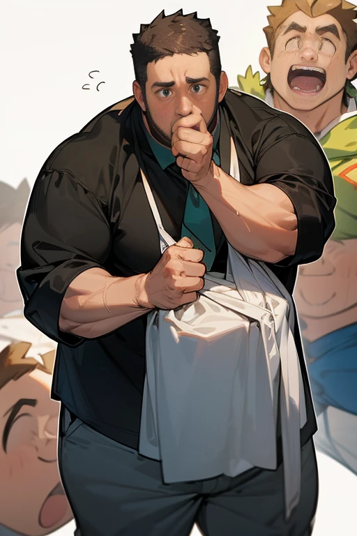 ((((Kevin James Actor and Comedian Overview)))), A fat middle-aged man is looking at the viewer and holding his crotch, use uma cueca box branca, cabelo preto curto, (obesidade: 0.7), 50 anos, Nerd, Shy, (((sentado na cama, pernas abertas))), em um pequeno quarto privado empoeirado, copos, cabelo fino casual, Thick neck and round face with a lot of fat, suando, Sozinho, Asian, sentido muito prazer. sem roupa, nu. sentido muito prazer, corpo muito suado, extreme sweating on the body gesturing talking expressing oneself with the hands. Big tongue laughing. Genital Masculino tamanho largo exagerado GG comprido e norme .Genital Masculino tamanho hiper longo, genital Masculino tamanho Gigantescos, genital Masculino tamanho anormal, genital Masculino super comprido, Grande porra, Gozar muito, Goza ). ejaculando exageradamente, Gozando sem limites, Jorrando jatos de esperma da glande peniana,