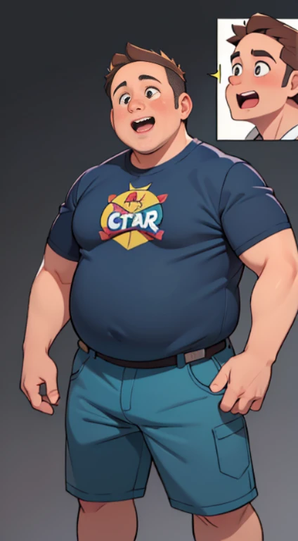 ((((Kevin James Actor and Comedian Overview)))),(((A fat man electric giant character from the super Cell game Clash Royale))) arte conseitual hiper detalhada, arte premiada, fine and precise character construction. Obra prima. Ultra detalhada a imagem em 8k. The minute details of the image make it even more incredible to the viewer.                   sentido muito prazer, corpo muito suado, extreme sweating on the body gesturing talking expressing oneself with the hands. Big tongue laughing. Genital Masculino tamanho largo exagerado GG comprido e norme .Genital Masculino tamanho hiper longo, genital Masculino tamanho Gigantescos, genital Masculino tamanho anormal, genital Masculino super comprido, Grande porra, Gozar muito, Goza ).                   ejaculando exageradamente, Gozando sem limites, Jorrando jatos de esperma da glande peniana, 