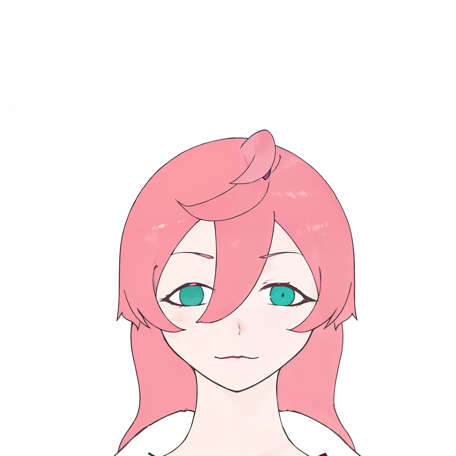 anime girl Pink Hair and green eyes wearing a red tie, haruno sakura, Sakura Haruno, Flat anime shading, female Anime characters, Portrait of a female anime hero, Anime Girl Portrait, Anime-style characters, Sakura Haruno in slug sage mode, Pink Hair, Pink pigtails and cyan eyes, portrait of anime woman, Anime characters