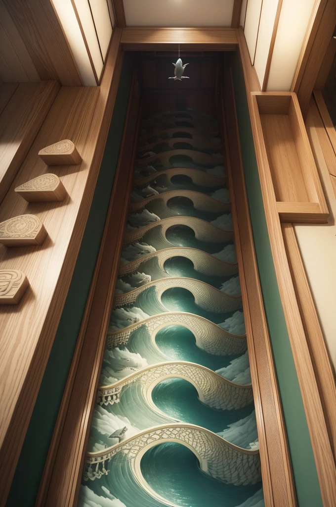 Trick Art、Escher、Bird&#39;s Eye View、Ultra-wide-angle lens、Japan風建築、Japan、Japanese style